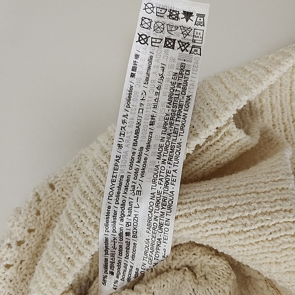 Zara Women's Knit Waistcoat Bejeweled Button Ivory Cream Vest Sz S - Picture 4 of 16